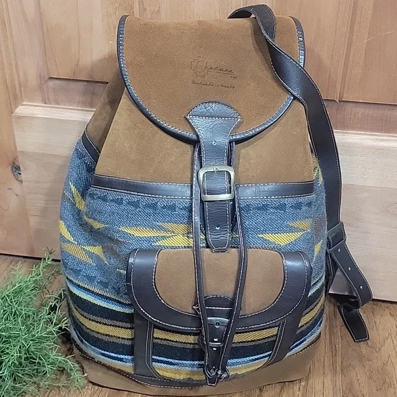 Handmade Leather & Wool Backpack - Picture 5 of 14